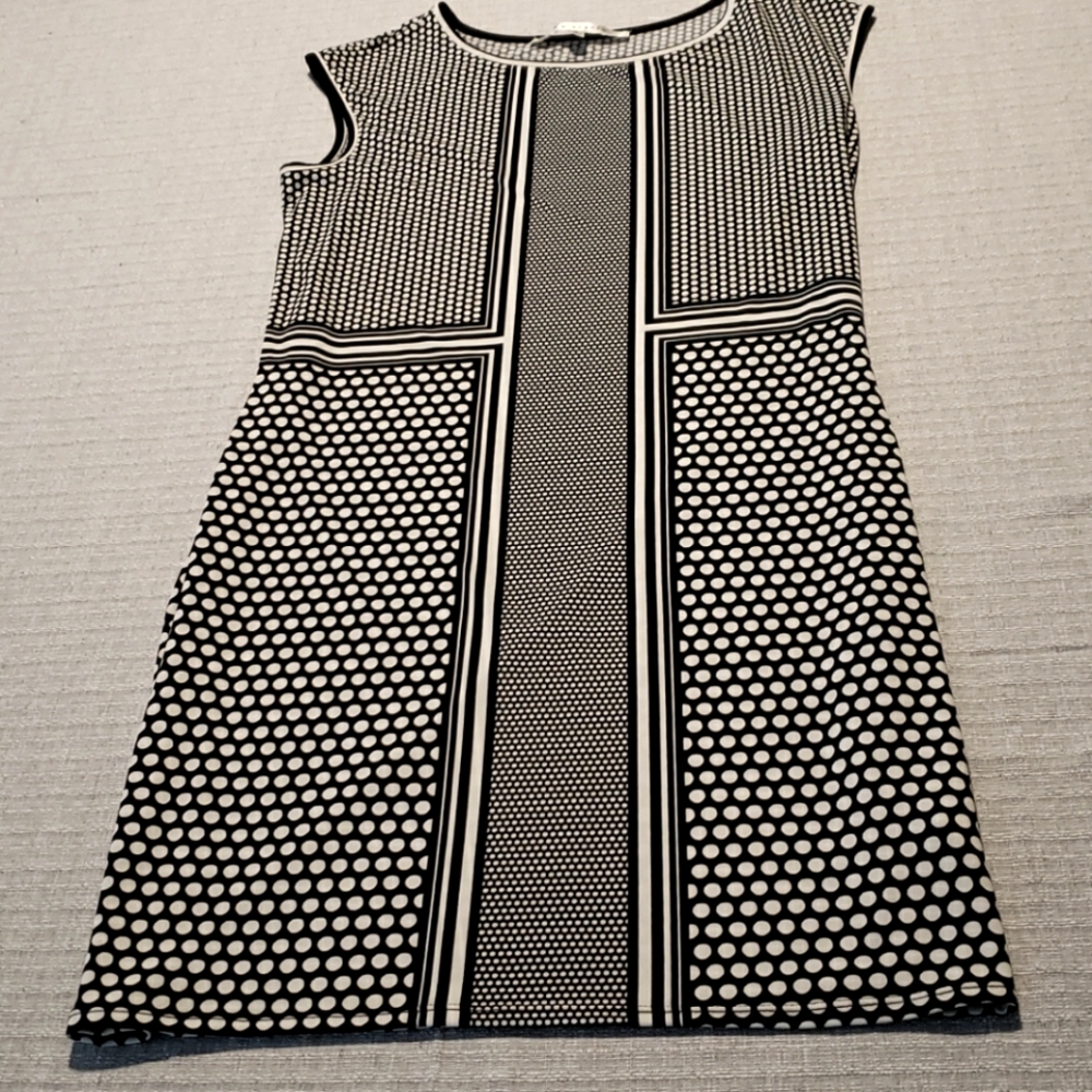 Max Studio, black and white, print dress